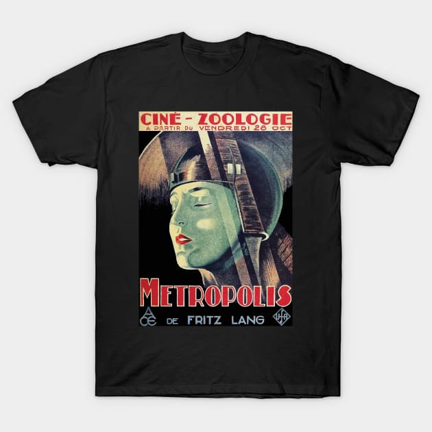 Metropolis, 1927 French Film Poster T-Shirt by VintageArtwork